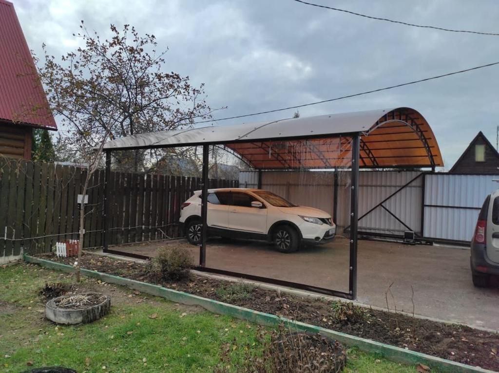 Прозрачные шторы ПВХ для навеса под автомобиль в Рошале